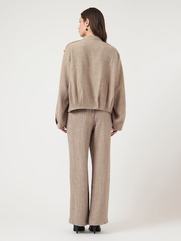 YAS Wide leg Bandplooibroek 'YASRina' in Beige