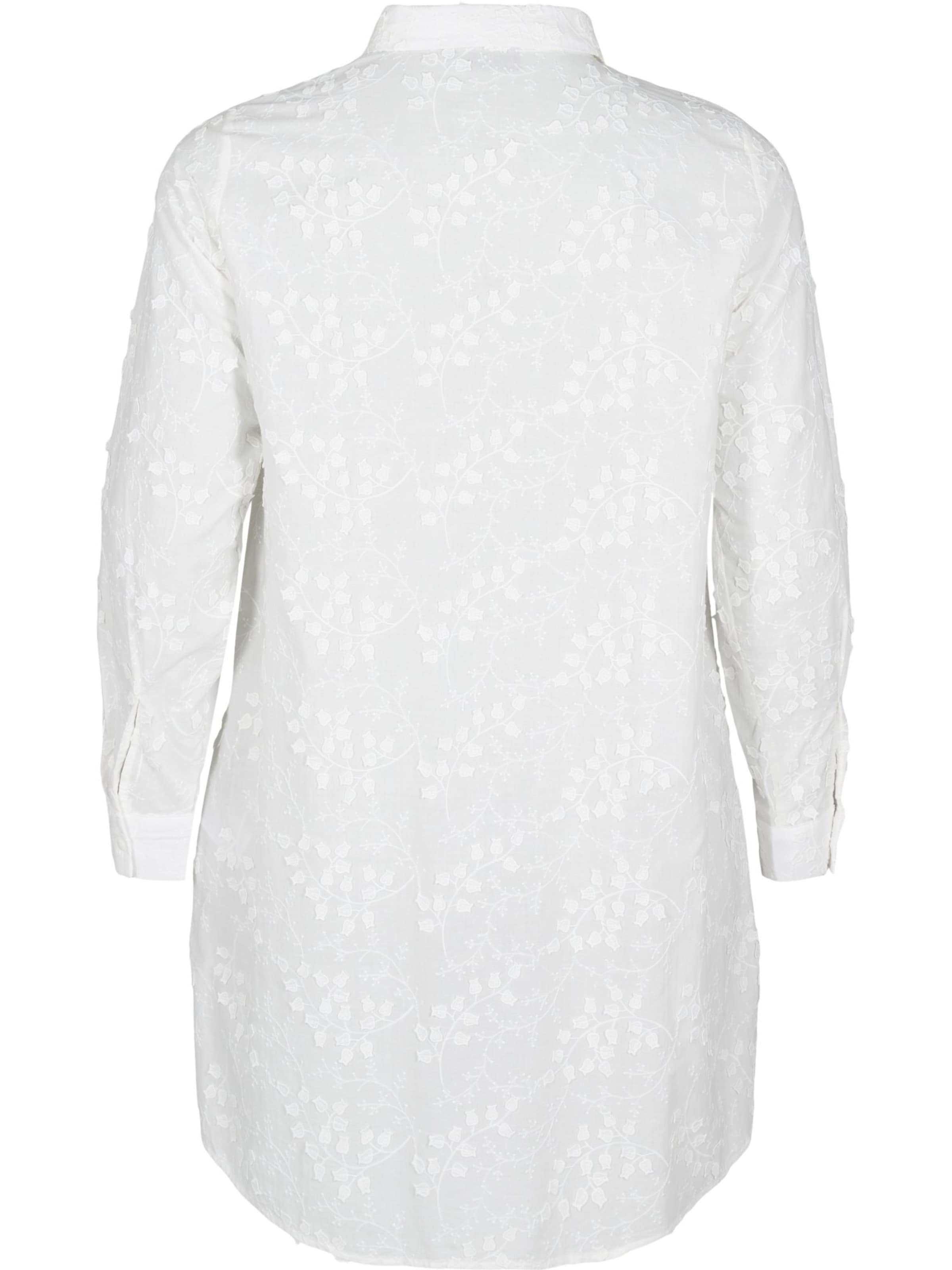 Rochie tip bluză 'Mricca' de la Zizzi pe alb