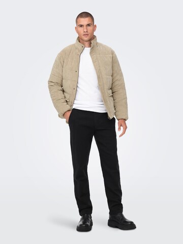 Only & Sons Демисезонная куртка 'Cash' в Бежевый