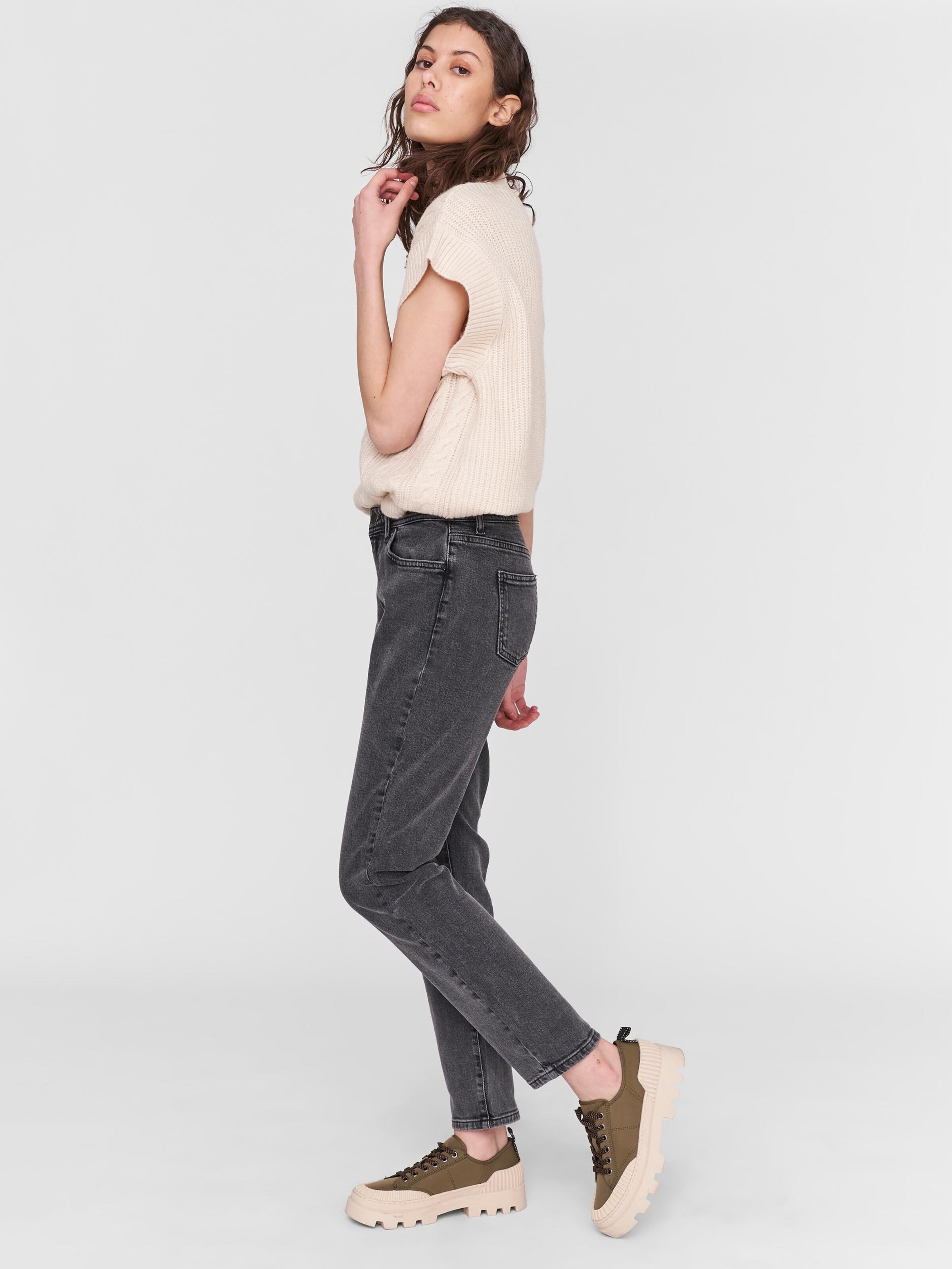 Donna Jeans Noisy may Jeans Olivia in Grigio Scuro 