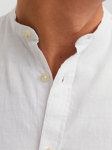 JACK & JONES Comfort fit Button Up Shirt 'Summer Band' in White