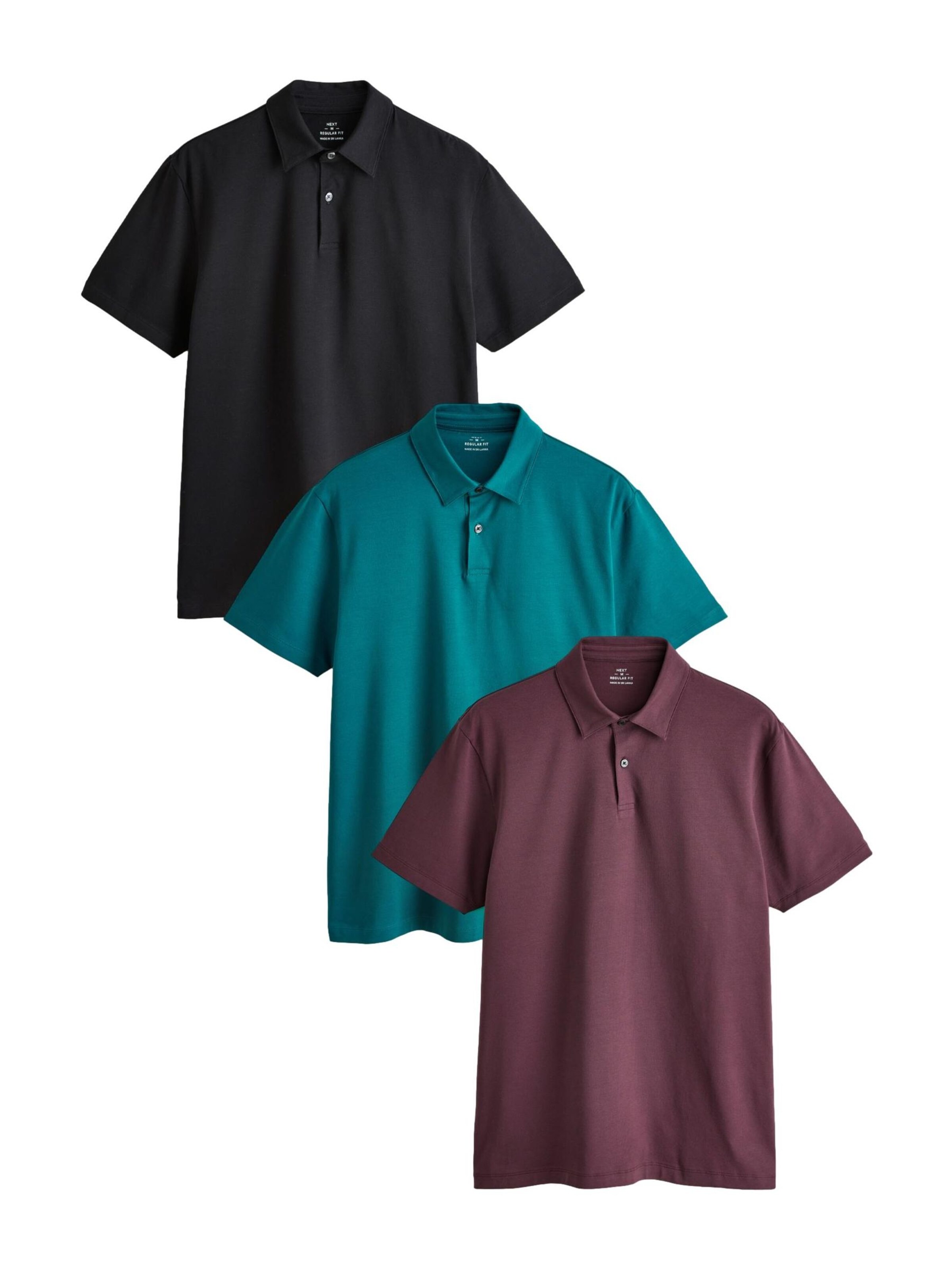 Next Poloshirt in Grün: Vorderseite