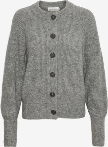 KAREN BY SIMONSEN Knit Cardigan 'Debbie' in Grey: front