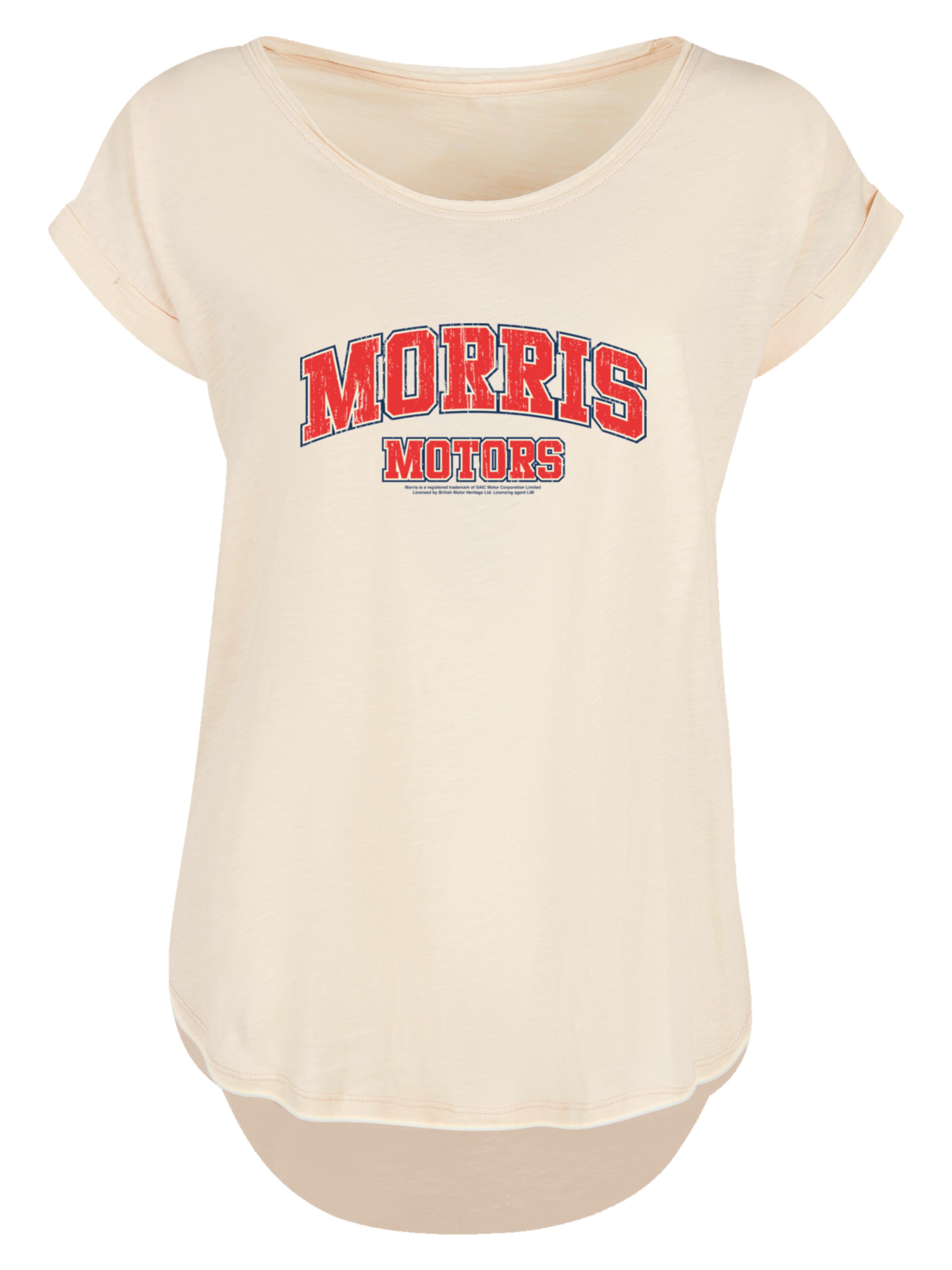 F4NT4STIC T-Shirt 'British Motor Heritage Morris Motors College' in sand / rot, Produktansicht