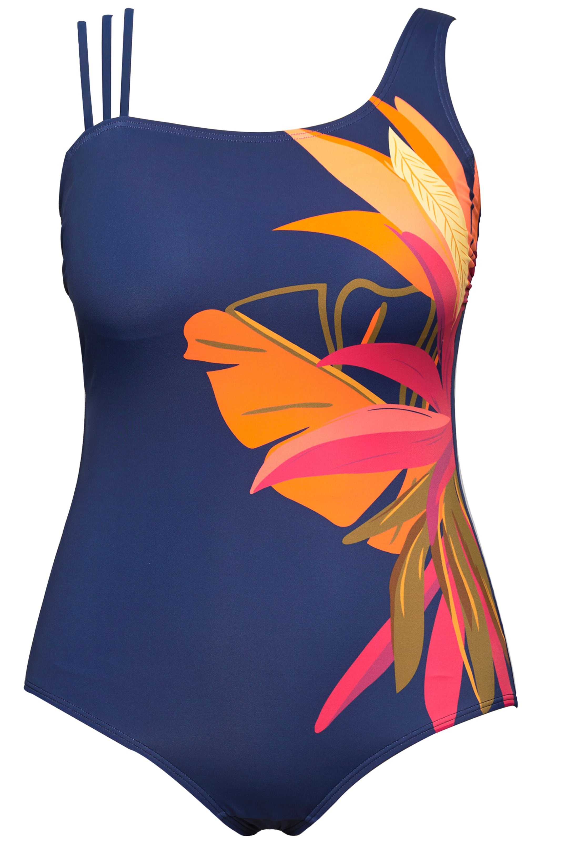 Ulla Popken Badpak in Blauw: voorkant