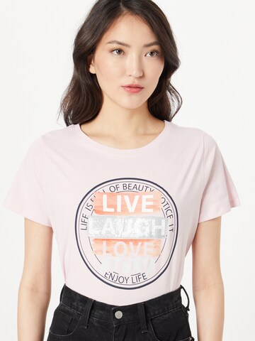 Cartoon Shirt in Roze: voorkant