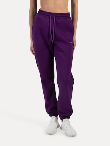 Effilé Pantalon Smilodox en violet : devant
