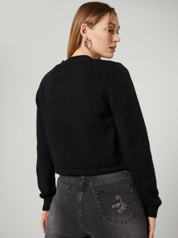 VIERVIER Sweter 'Cara' w kolorze czarny