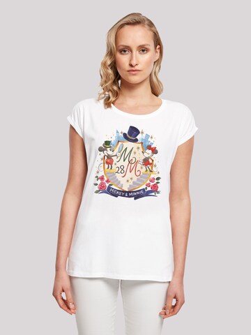 T-shirt 'Disney Micky & Minnie Maus 28' F4NT4STIC en blanc : devant