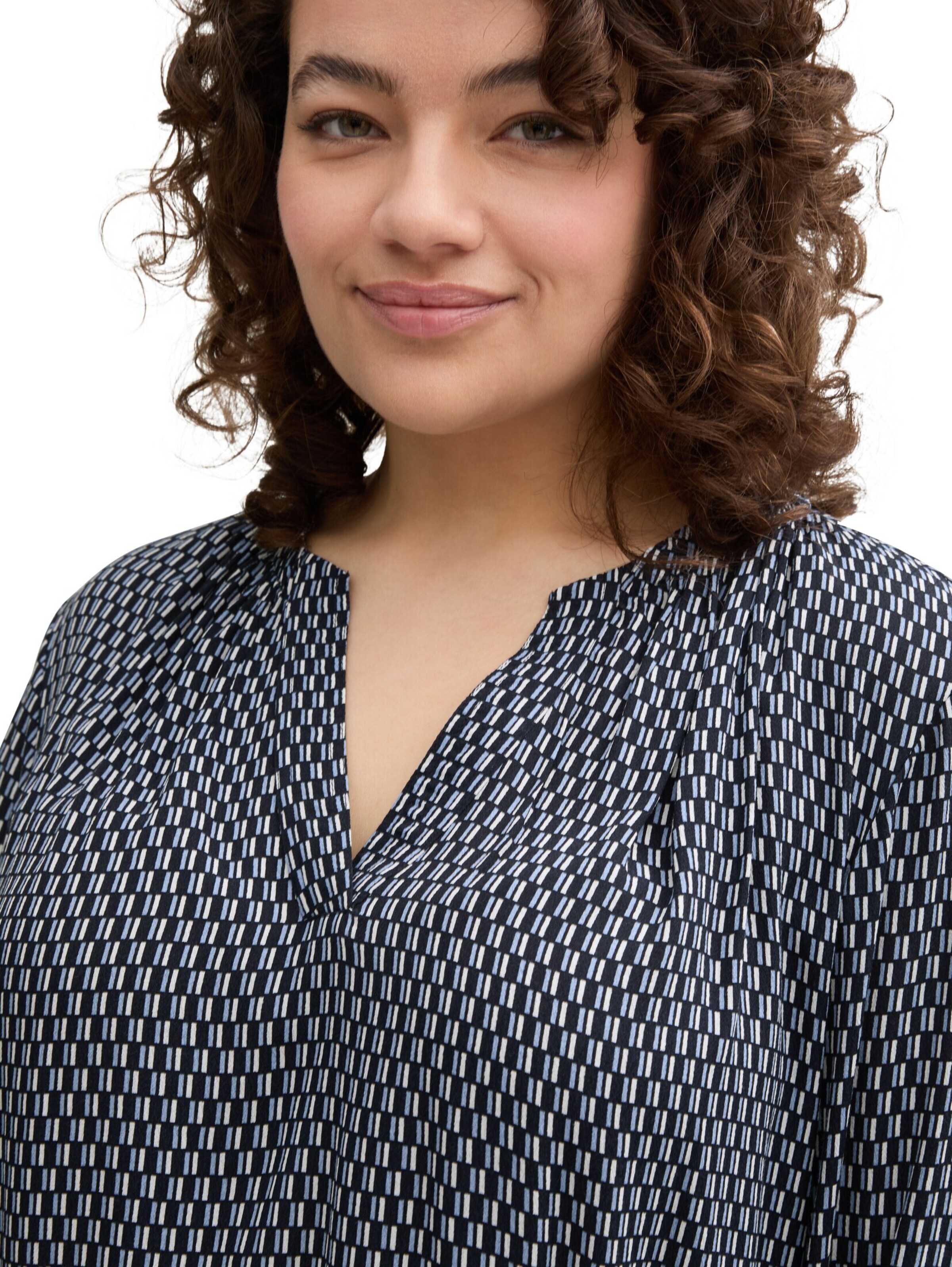 Tom Tailor Women + Bluse in Blau