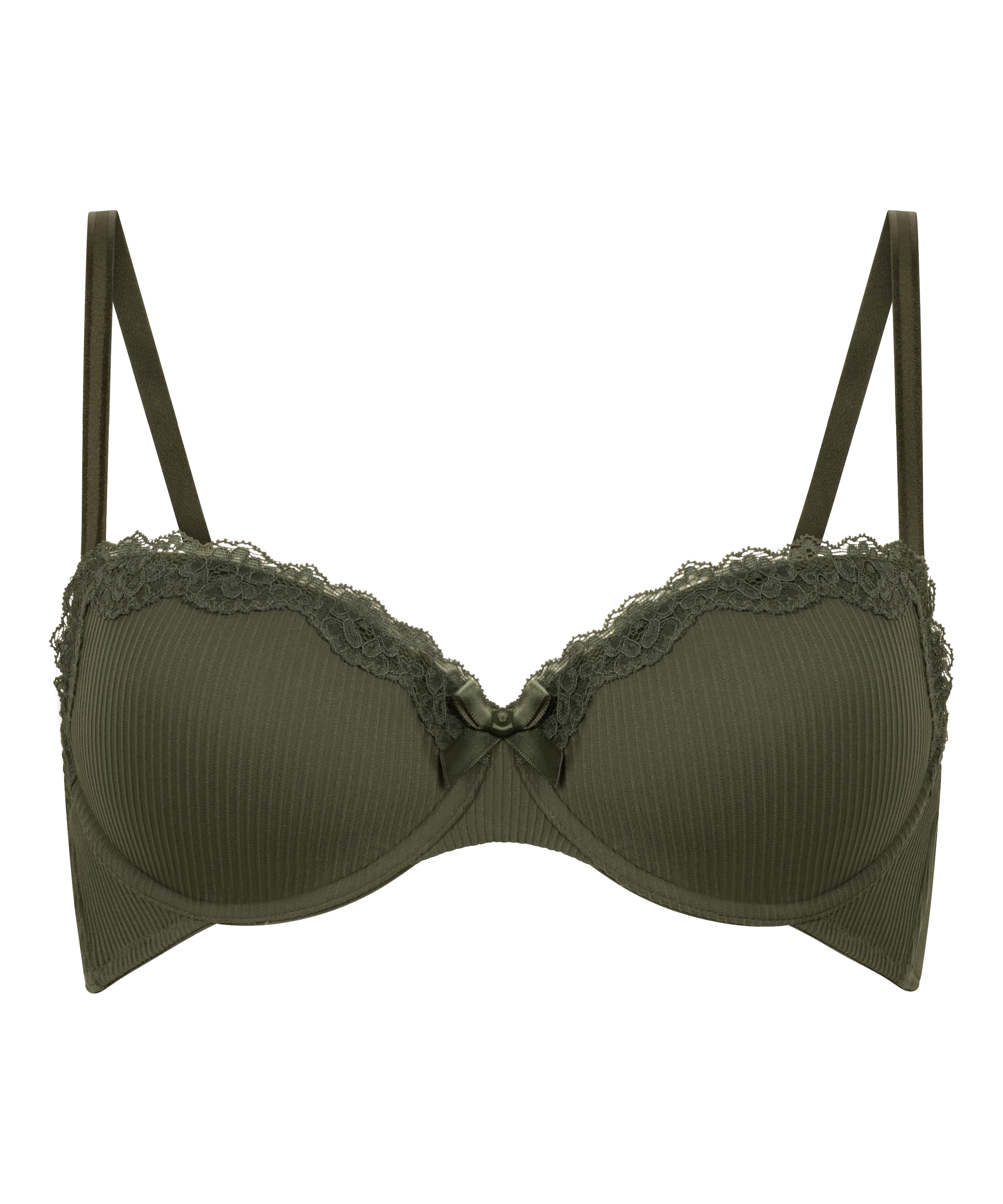 Hunkemöller Balconette Bra 'Lola Padded' in Green: front
