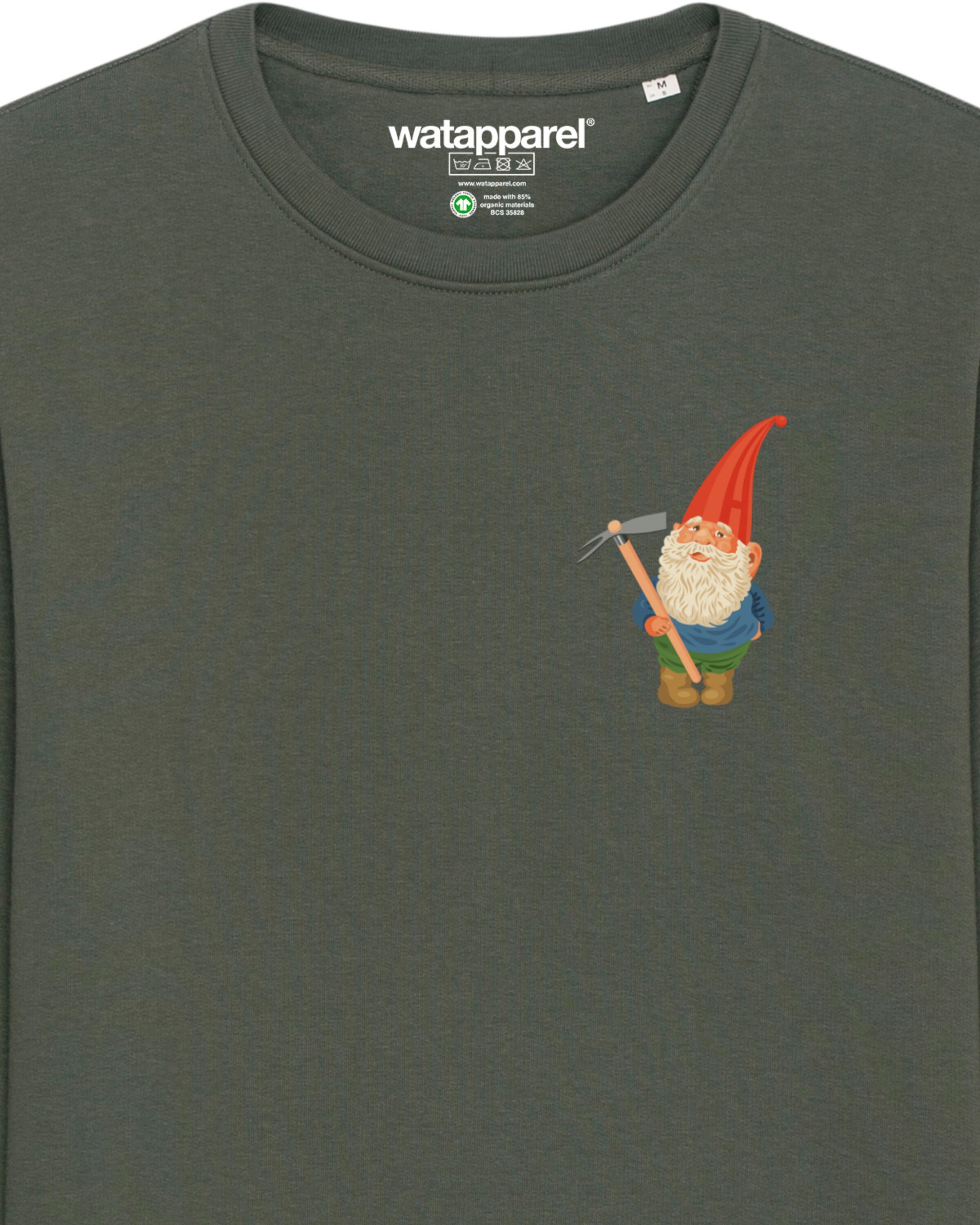 Felpa ' Gartenzwerg ' di Watapparel in verde