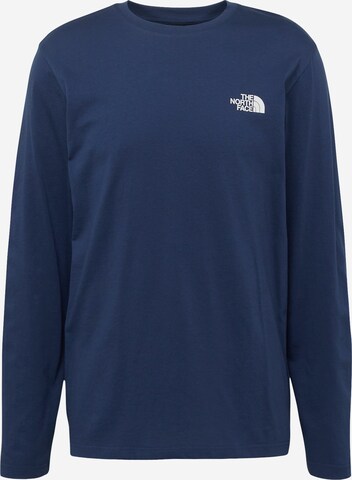 T-Shirt THE NORTH FACE en bleu : devant