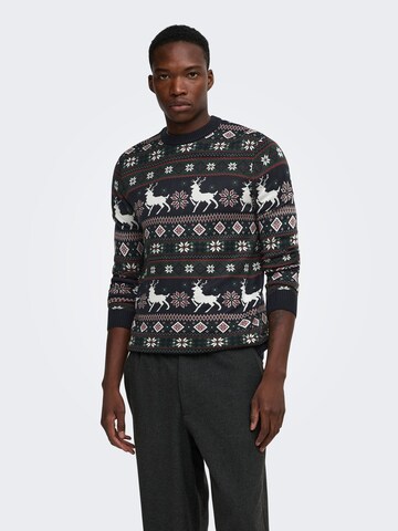 Only & Sons Trui 'ONSX-Mas' in Gemengde kleuren: voorkant
