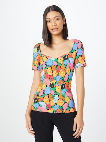 Warehouse - Camisa em mistura de cores: frente