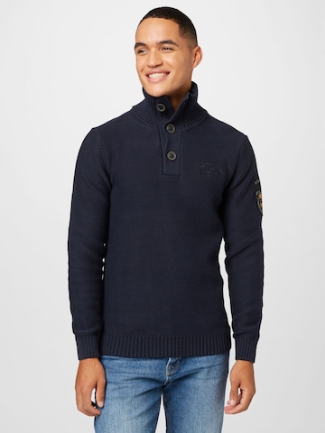 Petrol Industries Sweater in Blue: front