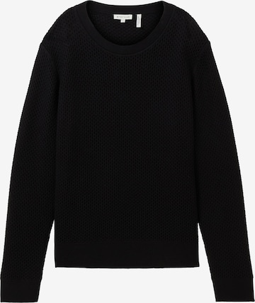 TOM TAILOR Sweater in Black: front