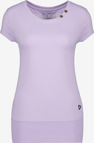 T-shirt Alife and Kickin en violet : devant