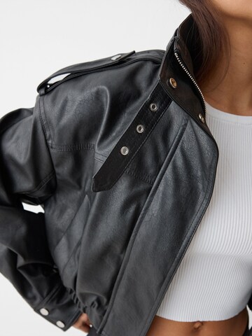 Bershka Between-season jacket in Black