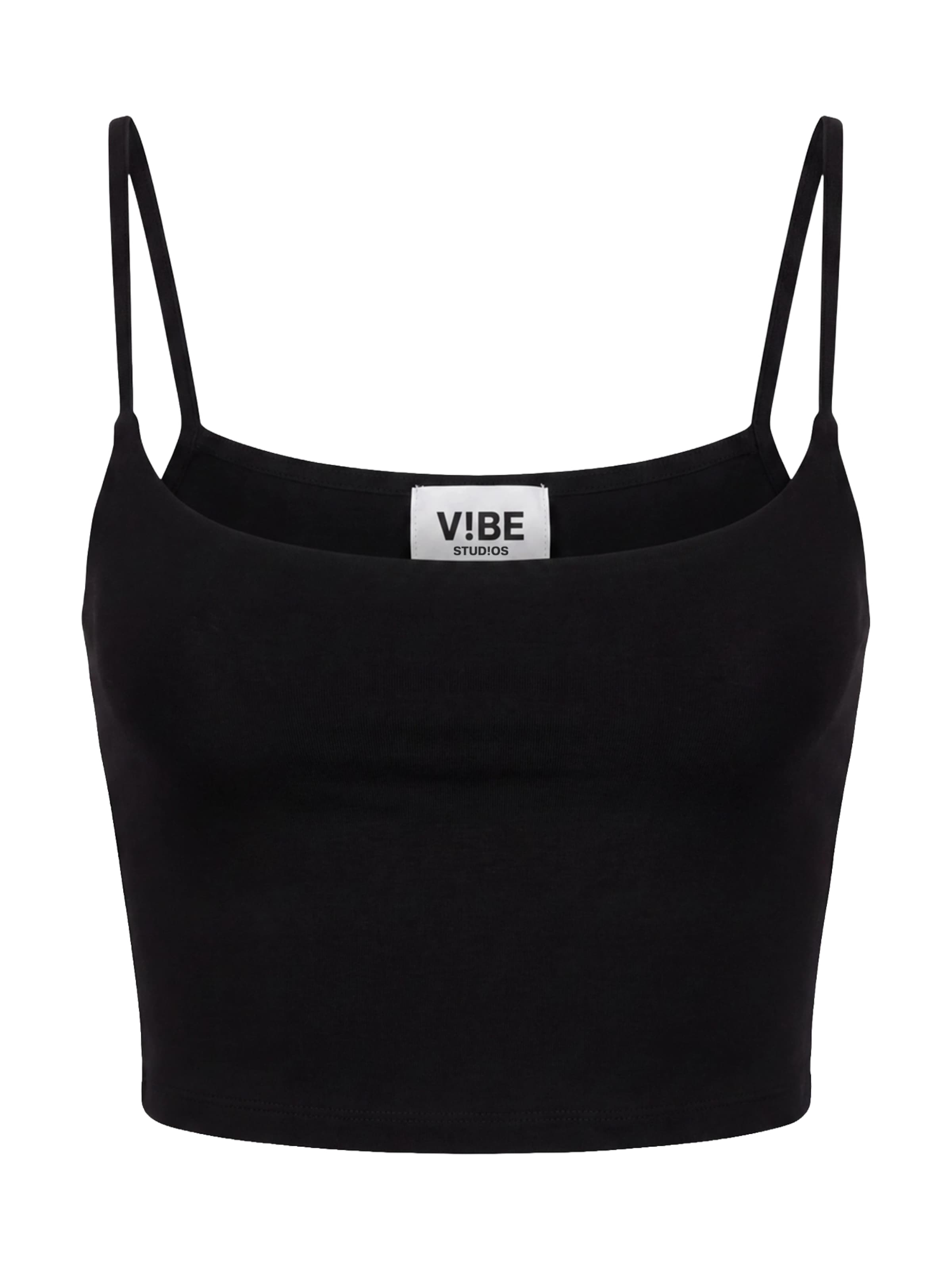 Top de la V!BE STUD!OS pe negru: față