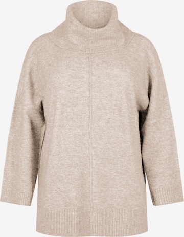 Zizzi Pullover 'Camilla' in Beige: predná strana