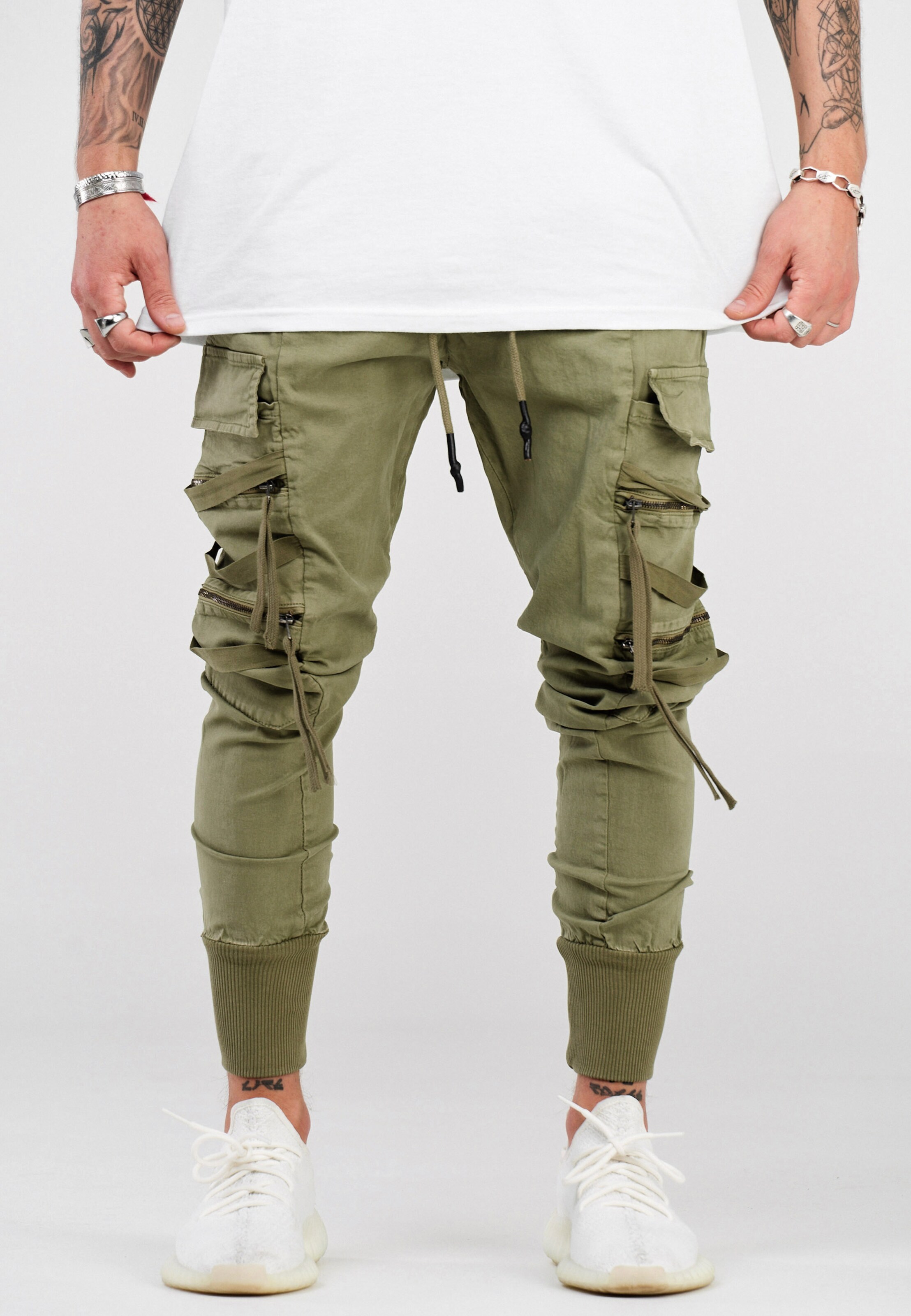 Männer Hosen 2Y Premium Cargohose 'B5194' in Khaki - CI65238 Männer Hosen 2Y Premium Cargohose 'B5194' in Khaki - CI65238