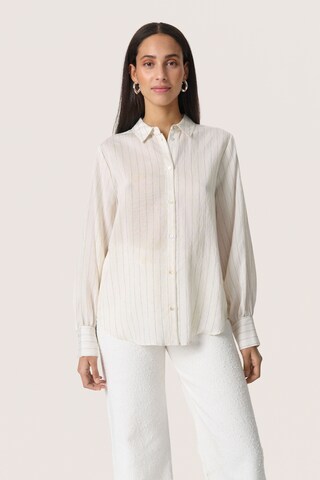 SOAKED IN LUXURY Blus 'Roya' i beige: framsida