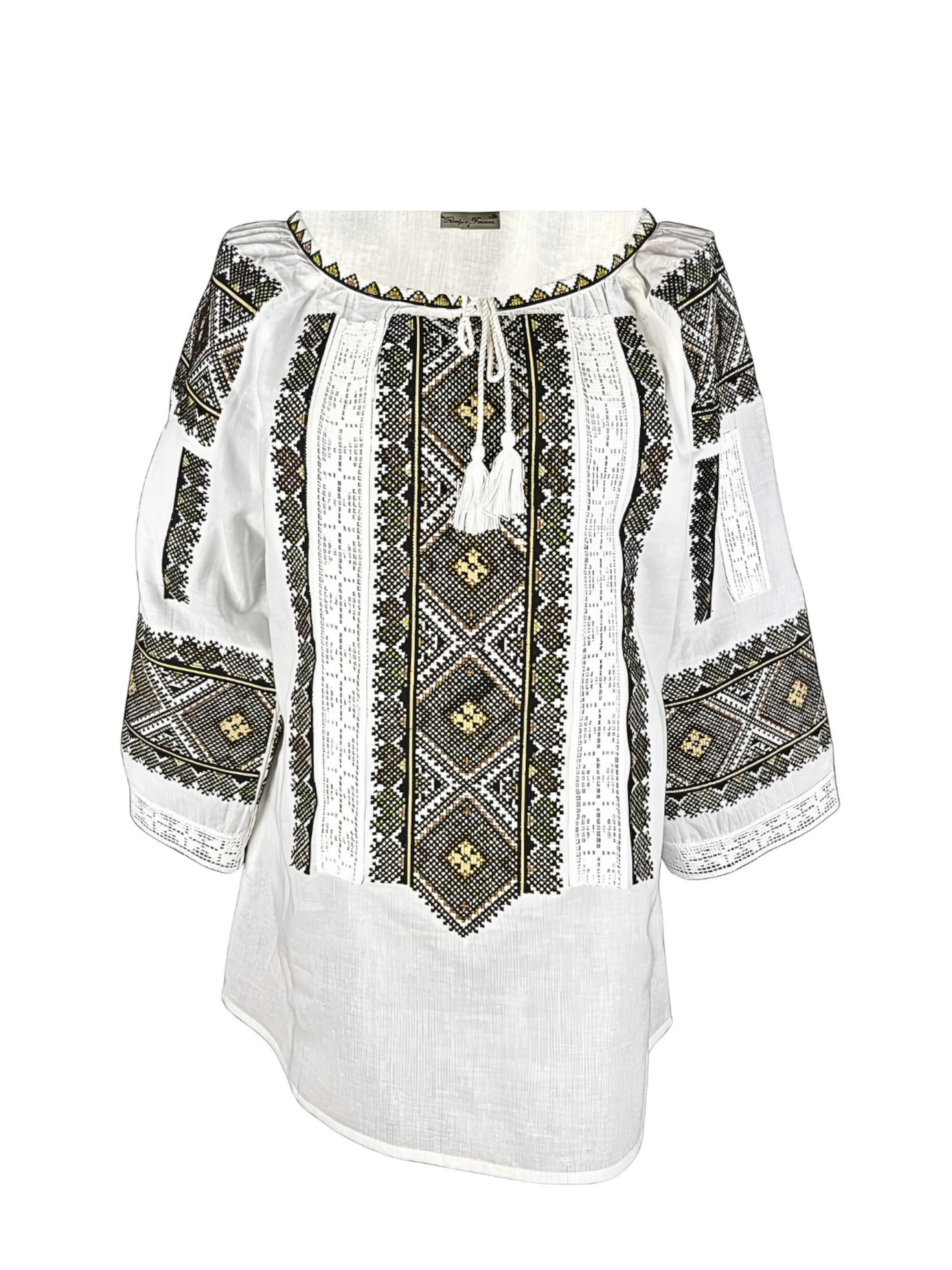 Blouse folklorique Rody’s forever en blanc : devant
