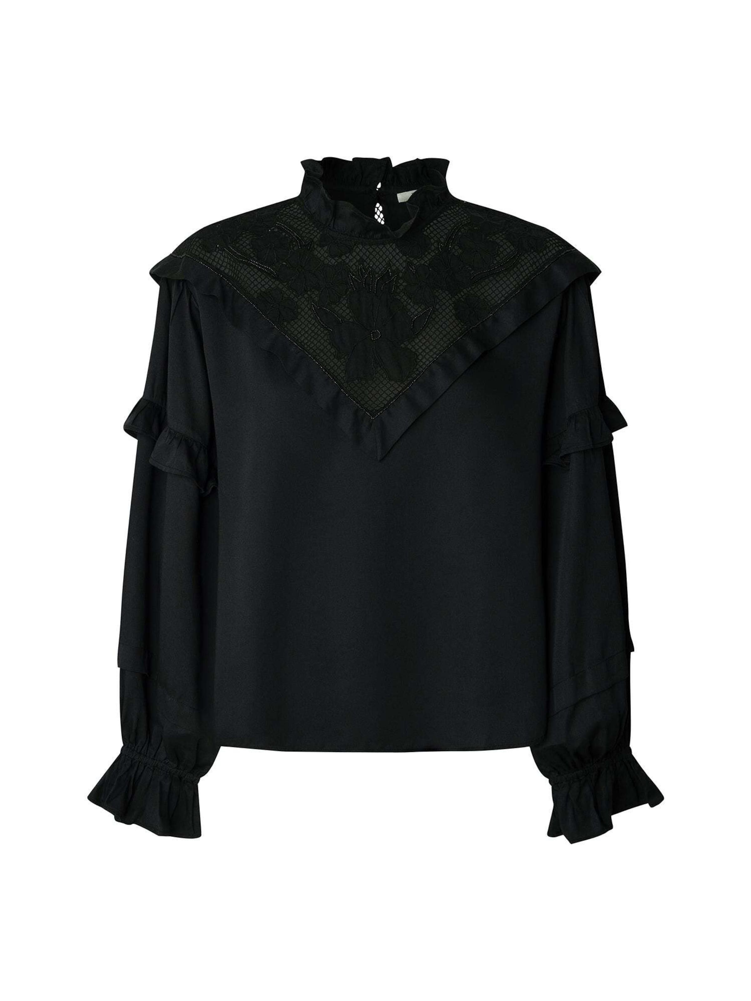 Chemisier Pepe Jeans en noir : devant