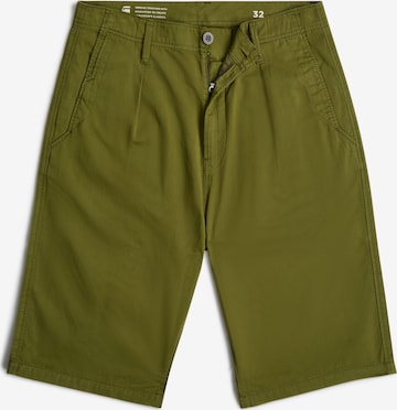 G-STAR Pleat-front trousers in Green: front