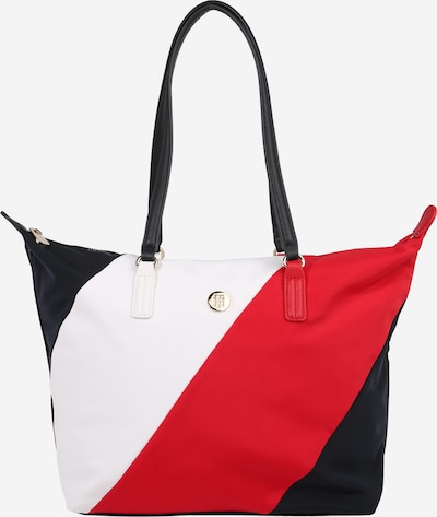 sötétkék / tűzpiros / fehér TOMMY HILFIGER Shopper táska 'POPPY', Termék nézet
