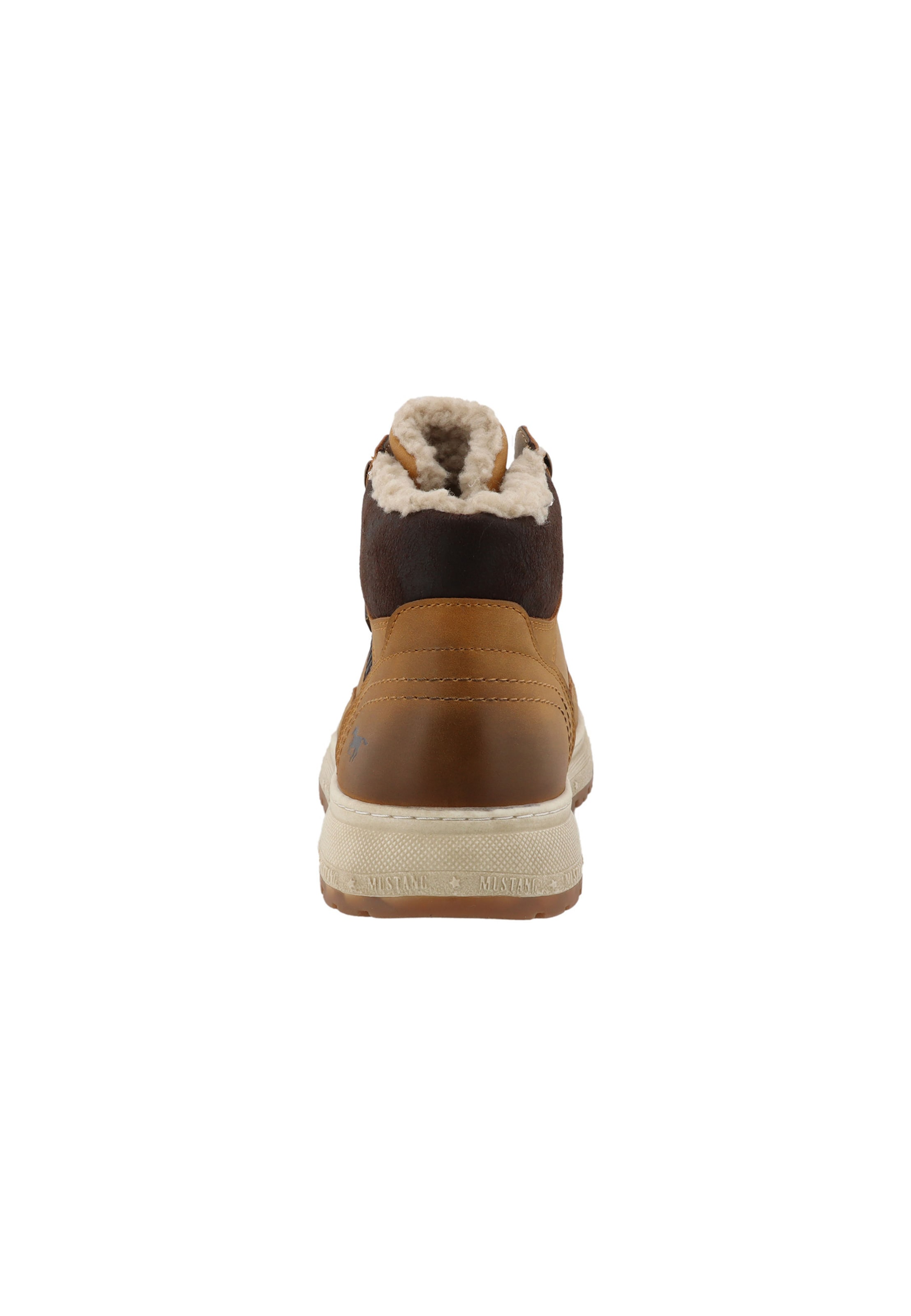 MUSTANG Schnürboots in Beige