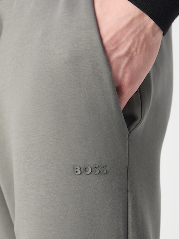 BOSS Green - Tapered Calças 'Hadiko' em cinzento