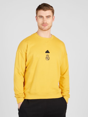 ADIDAS SPORTSWEAR - Sweatshirt de desporto 'Real Madrid' em amarelo: frente