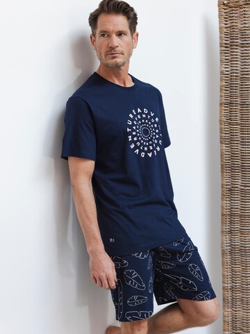 Pyjama court 'Shortama' Pastunette en bleu
