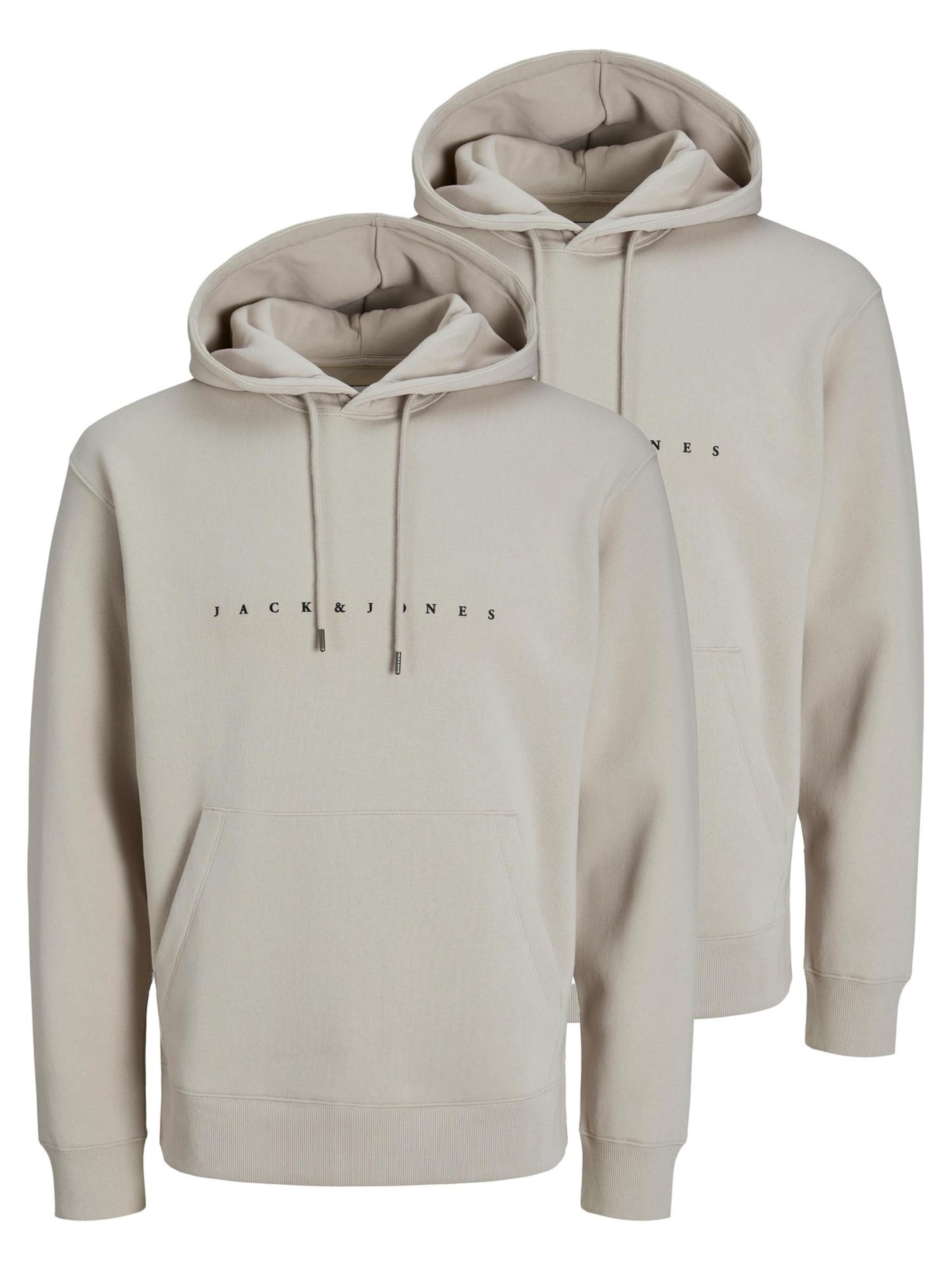 JACK & JONES Sweatshirt 'Star' in Beige: front
