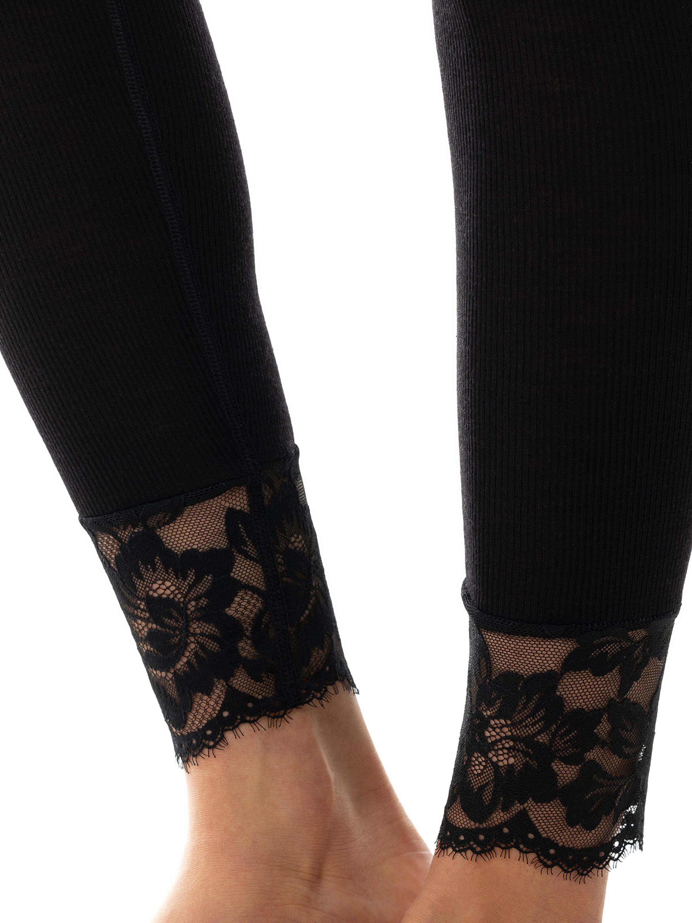 Skinny Leggings 'Wool Love' Mey en noir