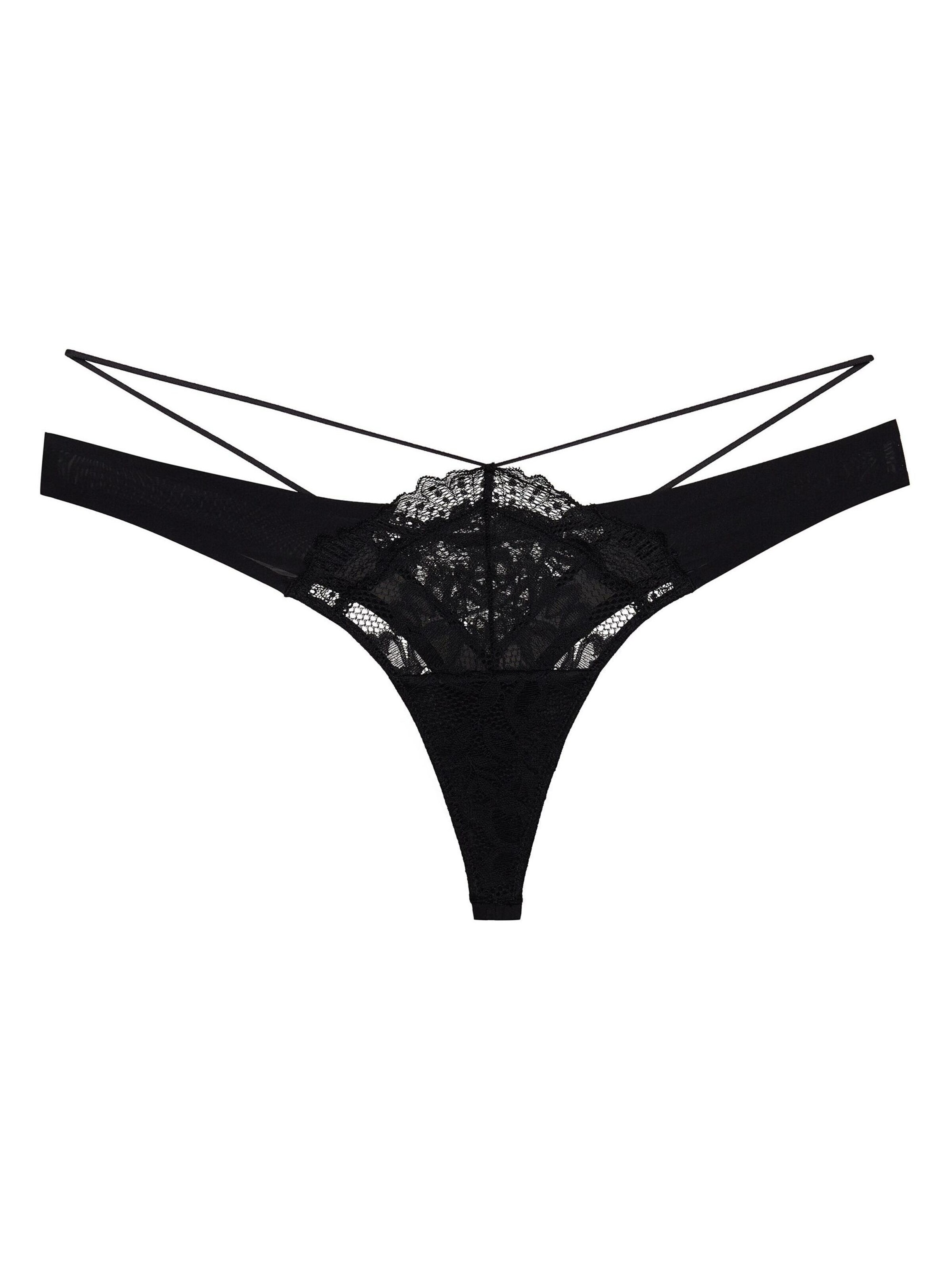 ESOTIQ Thong in Black: front