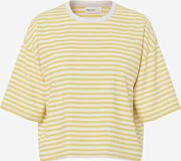 PIECES Shirt in Yellow: front