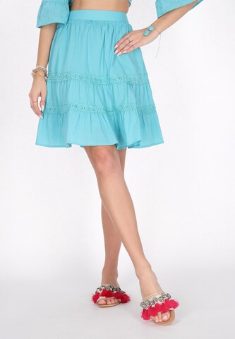 IZIA - Falda en azul: frente