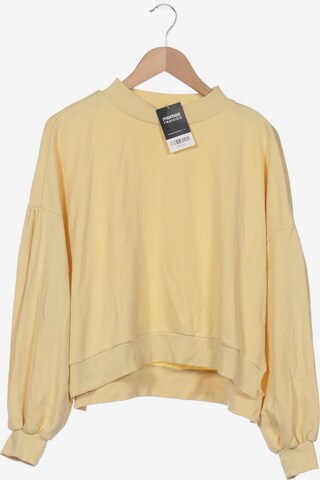 Monki Sweatshirt & Zip-Up Hoodie in XL in Yellow: front