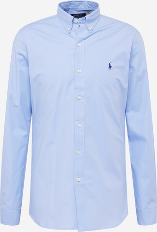 Coupe slim Chemise Polo Ralph Lauren en bleu : devant
