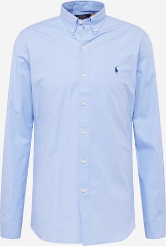 Slim fit Camicia di Polo Ralph Lauren in blu: frontale