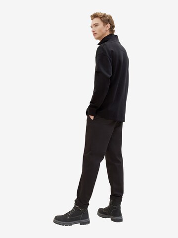 TOM TAILOR DENIM Regular Chino Pants in Black