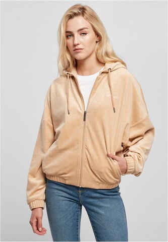 Karl Kani Sweatjacke in Beige: predná strana