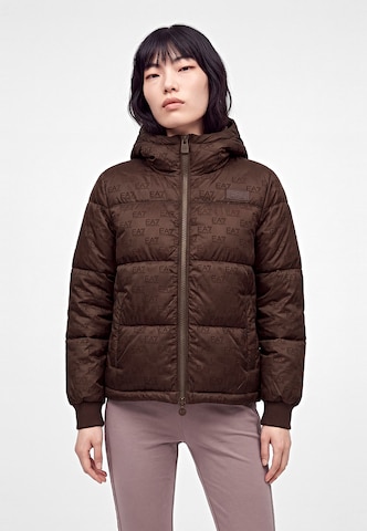 EA7 Emporio Armani Winter jacket in Brown: front