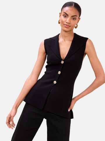 Lipsy Strickweste in Schwarz: Vorderseite