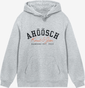 Pull-over 'Knut & Jan Hamburg Ahöösch Plattdeutsch' F4NT4STIC en gris : devant