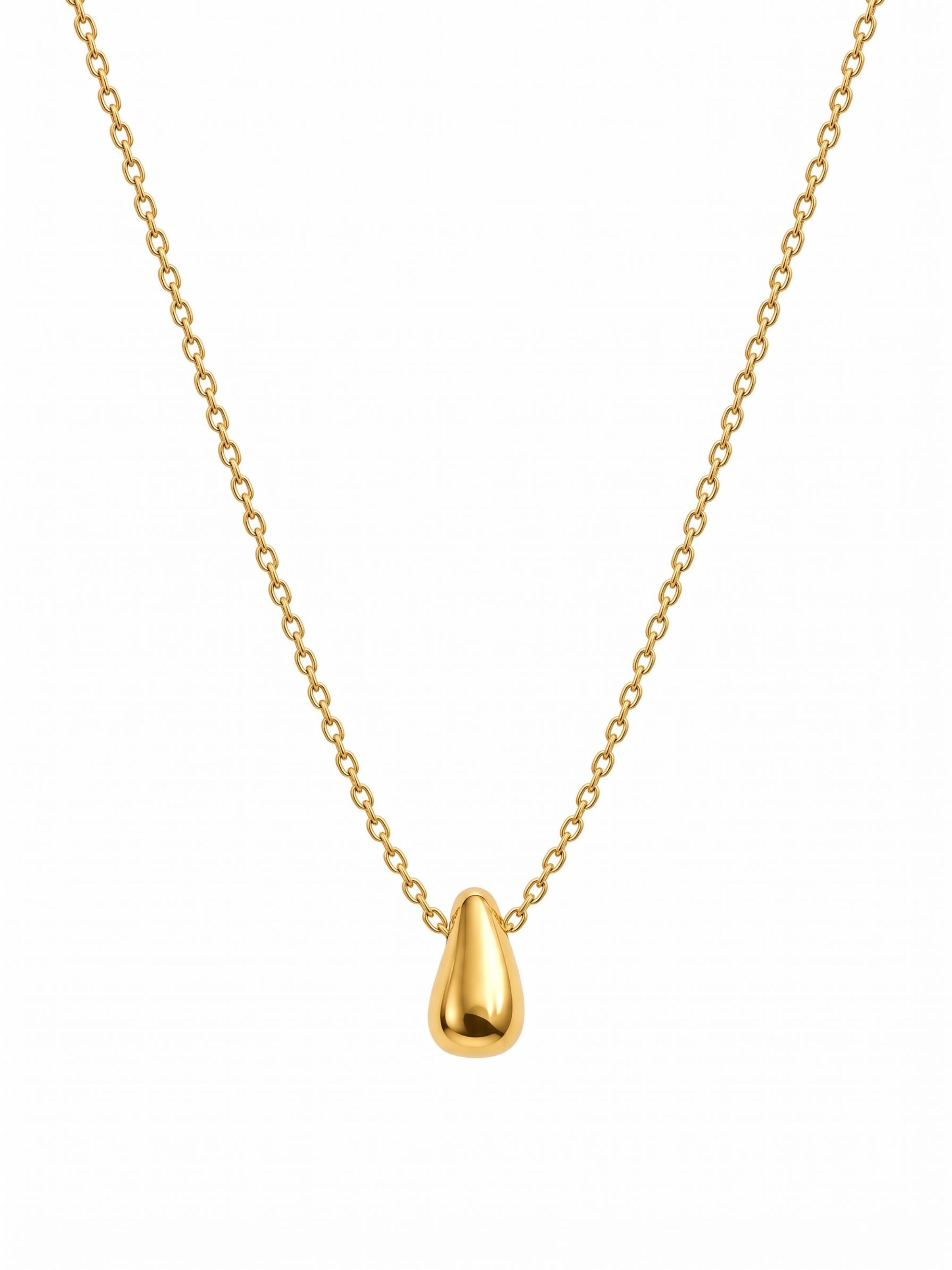 Kamakula Necklace 'Minimal Teardrop' in Gold: front
