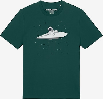 T-Shirt 'Fly me to the moon' Watapparel en vert : devant